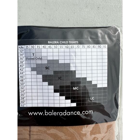 Balera Girls/Teen Dance Tights Sizes SC and LC Suntan - Picture 7 of 7